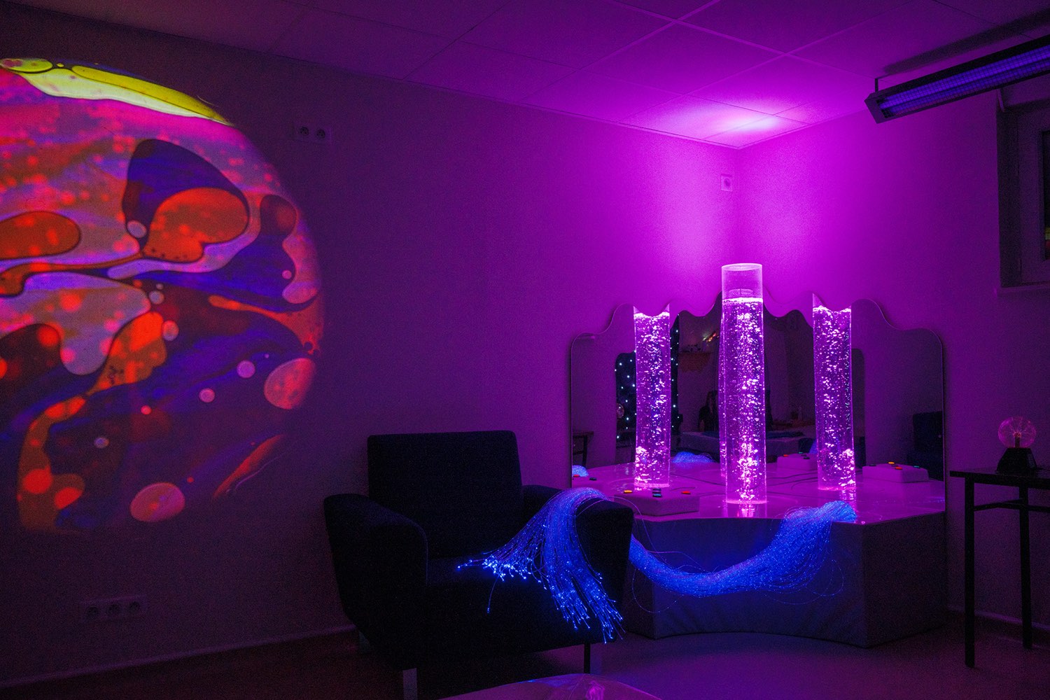 Espace sensoriel apaisant (Snoezelen)